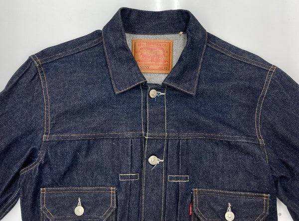 リーバイス Levi's 2nd 507XX LVC VINTAGE CLOTHING 復刻 日本製 デニムジャケット Gジャン 濃紺 70507-0066 サイズ 40 ジャケット 無地 ネイビー 104MT-1666
