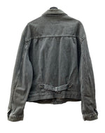 ダブルアールエル RRL 90s 90年代 DENIM JACKET デニム ジャケット 先染め ブラックデニム Gジャン 2nd 三ツ星タグ シンチバック Ralph Lauren 黒 ジャケット 無地 ブラック 104MT-1388