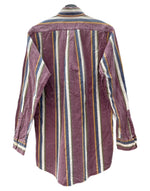チャップス CHAPS 80s BUTTONDOWN SHIRT ボタンダウン シャツ BDシャツ マルチストライプ 長袖 Ralph Lauren 紫 長袖シャツ ストライプ パープル Sサイズ 104MT-2272