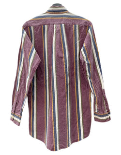 チャップス CHAPS 80s BUTTONDOWN SHIRT ボタンダウン シャツ BDシャツ マルチストライプ 長袖 Ralph Lauren 紫 長袖シャツ ストライプ パープル Sサイズ 104MT-2272