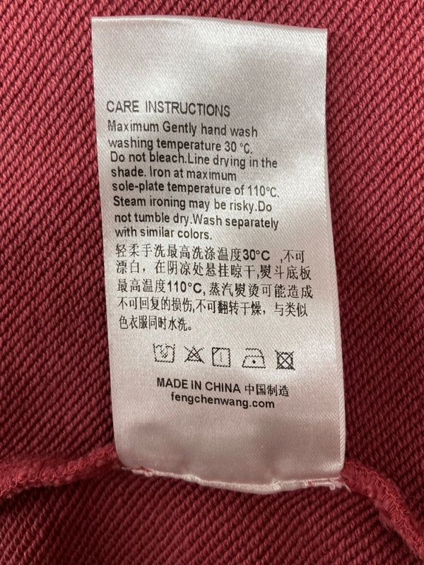 フェンチェンワン Feng Chen Wang 23AW 3 IN 1 TIE-DYE HOODIE プルオーバー フーディー パーカー パッチワーク トレーナー 赤 FMF16HD03 パーカ ロゴ レッド Mサイズ 104MT-1966