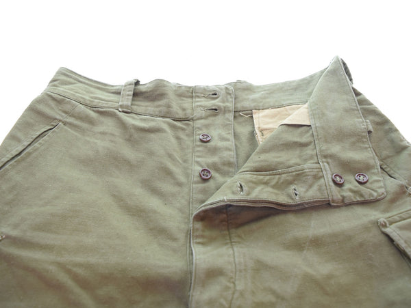 ミリタリー Military 50s フランス軍 M-47 前期 コットンツイル トップボタン2つ  カーゴパンツ カーキ 103MB-509