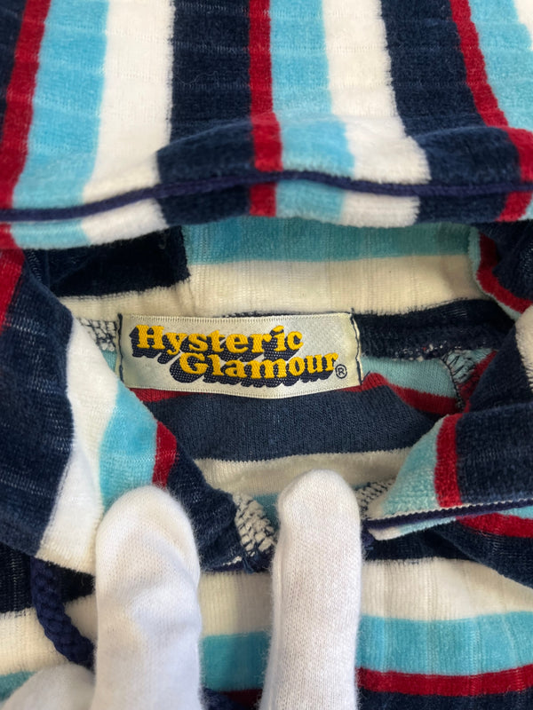 ヒステリックグラマー HYSTERIC GLAMOUR ボーダー パーカー 2CF-4130 パーカ ブルー フリーサイズ 101LT-252