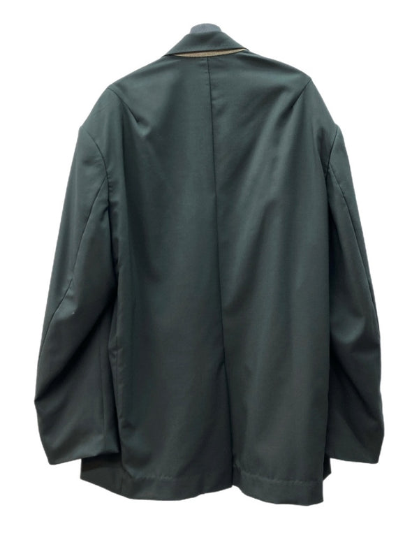 メゾンミハラヤスヒロ Maison MIHARA YASUHIRO 21SS OVERSIZED WOOL JACKET オーバーサイズ ウール ジャケット MMY テーラード ブレザー 灰 A06JK031 サイズ 46 ジャケット ロゴ グレー 104MT-2121