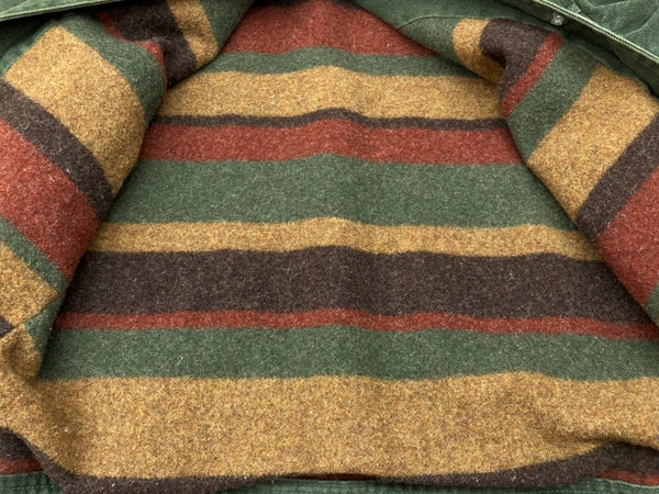 エルエルビーン L.L.Bean 70s 80s DENIM JACKET デニム ジャケット Gジャン カバーオール ブランケット ヴィンテージ アウター 緑 S945 ジャケット 無地 カーキ Sサイズ 104MT-1783