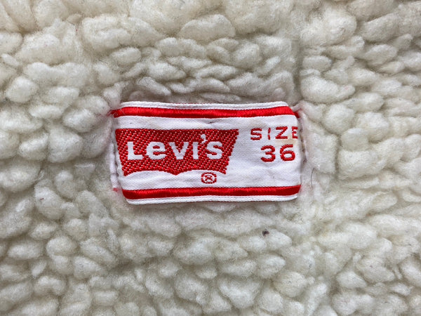 リーバイス Levi's 70s 70年代 ボアジャケット デニム Gジャン トラッカージャケット ボタン裏52 青 紺 サイズ 36 ジャケット 無地 ネイビー 104MT-1990