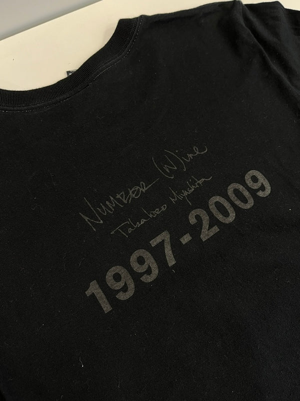 ナンバーナイン NUMBER (N)INE The Biginning 半袖カットソー プリントTシャツ 黒 サイズ2 Tシャツ ブラック 101MT-4162