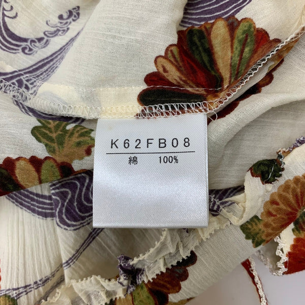 カネコイサオ kaneko isao ワンダフルワールド 流水柄 フード付き シャツ 長袖シャツ ホワイト 201LT-429