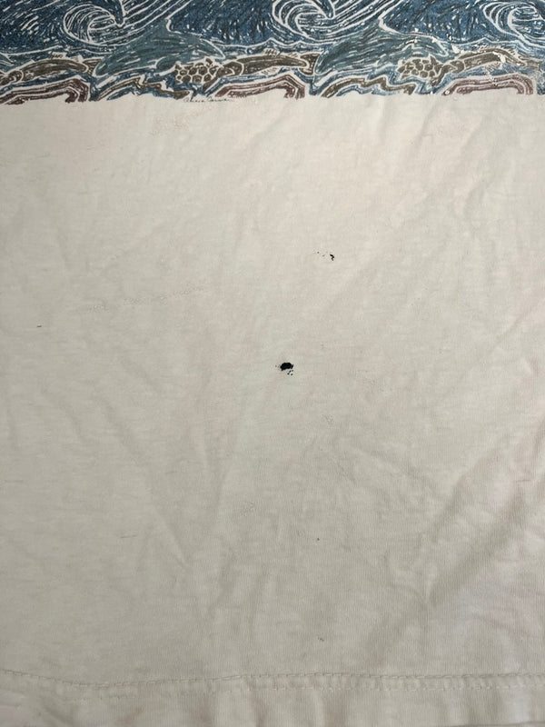 パタゴニア PATAGONIA 90s～ Vintage ヴィンテージ USA製 波柄 リングプリント ロングスリーブ 長袖カットソー 白 XL ロンT ホワイト LLサイズ 101MT-4782