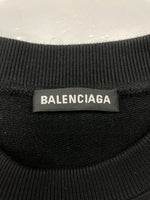 バレンシアガ BALENCIAGA Campaign Logo Sweatshirt キャンペーン ロゴ スウェットシャツ トレーナー 長袖 黒 556147 スウェット プリント ブラック Mサイズ 104MT-646