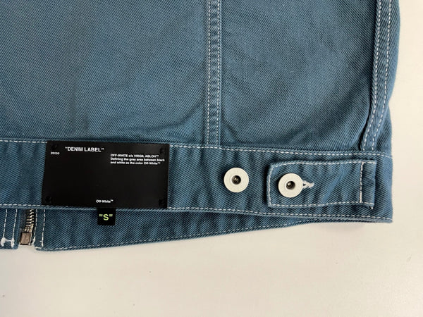 オフホワイト Off-White ジップアップ カットオフ ジャケット ジャケット ブルー Lサイズ 101MT-4147