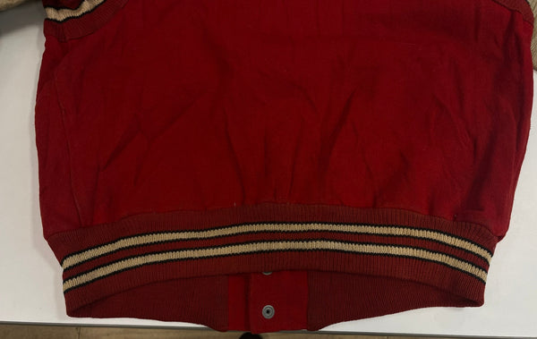 ヴィンテージ vintage 60's～ 60年代 BUTWIN バトウィン ウール スタジャン バーシティジャケット アワードジャケット  Red Knights 袖レザー ツートン ベージュ 44 ジャケット レッド 101MT-5454