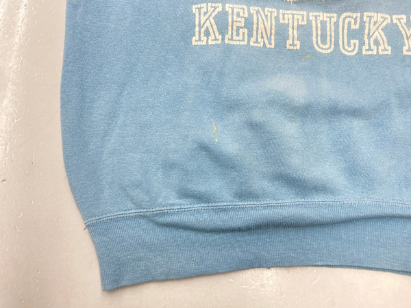 ヴィンテージ vintage 50s 60s ラグラン 脇下ガゼット カレッジ KENTUCKY UNIVERSITY 水色 スウェット プリント ブルー 104MT-1533