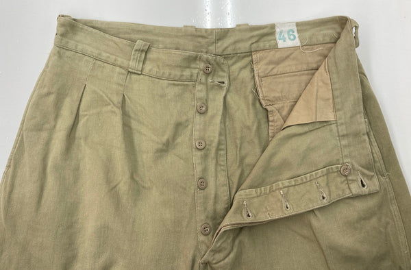 ミリタリー Military French Army フランス軍 Ｍ52 チノ ツータック 後期 ユーロ 無地 ボトムスその他 ベージュ サイズ46 104MB-374