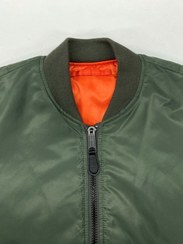 アビレックス AVIREX MA-1 COMMERCIAL FLIGHT JACKET フライト ジャケット リバーシブル アウター ブルゾン 緑 6102170 ジャケット 無地 カーキ Lサイズ 104MT-908