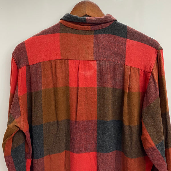 【曜日割引対象外】 ヴィンテージ vintage TOWN CRAFT PENNEY'S 60's 船タグ チェック レーヨンプルオーバー 長袖シャツ レッド Lサイズ 201MT-4700 VB