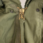 ミリタリー military US ARMY 米軍 実物 M-65 フィッシュテールパーカー モッズコート ブラスジッパー フルセット VINTAGE ヴィンテージ MEDIUM コート カーキ Mサイズ 101MT-4907