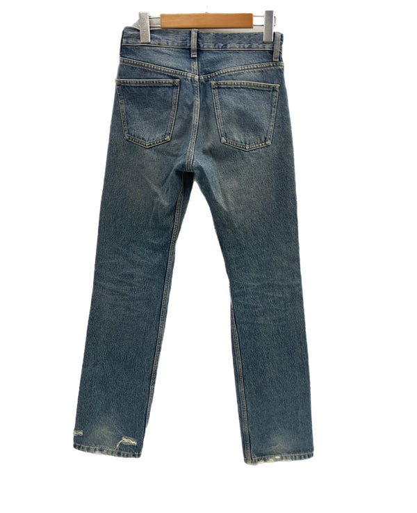 バレンシアガ BALENCIAGA ストレートレッグ ダメージジーンズ 486225 TSB06 デニム ブルー 28 101MB-735