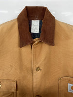 カーハート Carhartt MICHIGAN CHORE COAT ミシガン チョア コート ダック カバーオール 裏ブランケット ボタン アウター ジャケット 茶 C01 BRN サイズ 40 ジャケット ロゴ ブラウン 104MT-1878