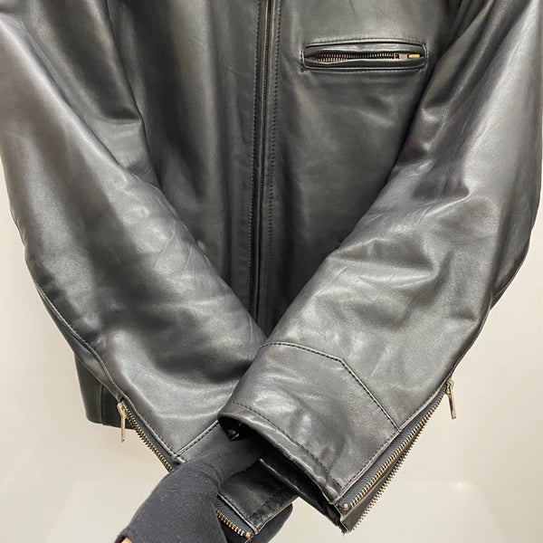 【曜日割引対象外】 ハーレーダビッドソン HARLEY-DAVIDSON USA製 SCREAMIN EAGLE レザージャケット シングルライダースジャケット ジャケット ブラック 40サイズ 201MT-4533 VB