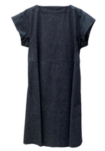 コムデギャルソン COMME des GARCONS トリコ tricot 2015年製 ルック3 半袖 ダンガリー デニム クルーネック ロング ポケット インディゴ INDIGO TP-O002 ワンピース 無地 ネイビー Sサイズ 104LT-139