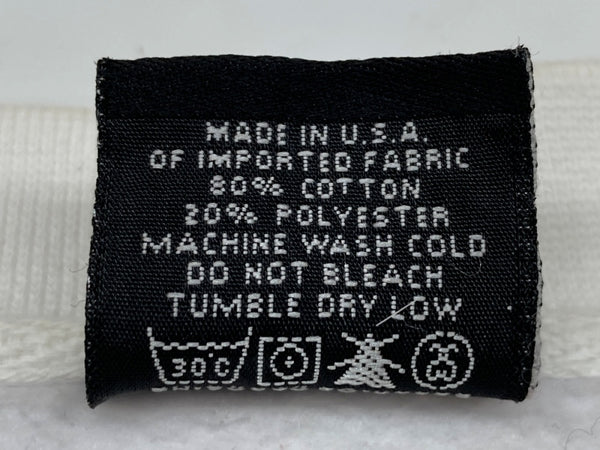 ステューシー STUSSY オールド OLD USA製 LOGO SWEATSHIRT PUMP IT UP!! プルオーバー 裏起毛 フロントプリント WHITE 白 スウェット ロゴ ホワイト Lサイズ 104MT-1787