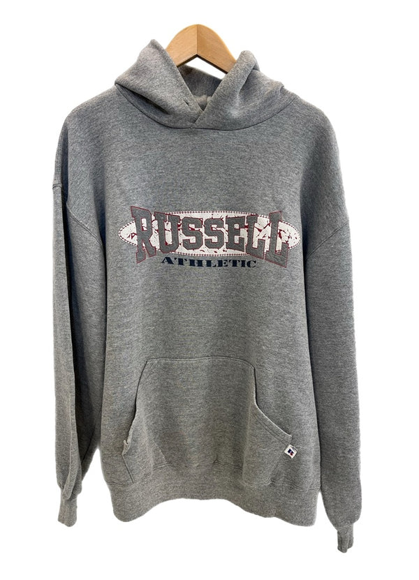 ラッセルアスレチック RUSSELL ATHLETIC 90s 90’s フロントロゴ フーディ vintage ヴィンテージ USA製 アメリカ製 パーカ グレー Lサイズ 101MT-4311