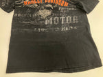 ハーレーダビッドソン Harley-Davidson 00's MORTERCYCLE イーグル モーターサイクル バイク バーアンドシールドロゴ ダイス 両面 プリント Tシャツ ブラック Lサイズ 101MT-4535