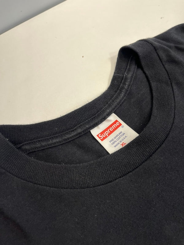 シュプリーム SUPREME ロゴプリント Tee 半袖カットソー 黒 XL Tシャツ ブラック LLサイズ 101MT-4771