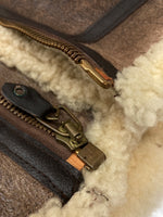 アビレックス AVIREX B-3 MOUTON FLIGHT JACKET ムートン フライト ジャケット フーディ ボア ジップアップ 軍物 アウター 茶 33H5595 サイズ 36 ジャケット 無地 ブラウン 104MT-1712