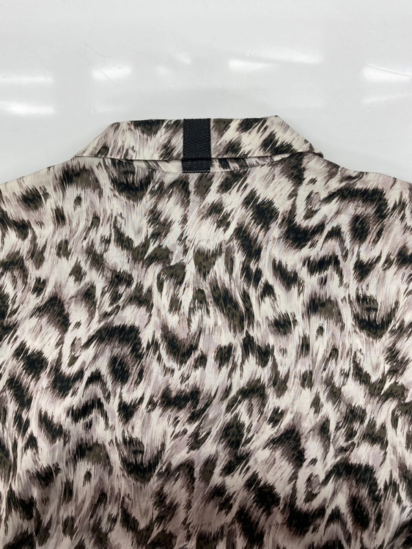 バックラッシュ BACKLASH ISAMU KATAYAMA リバティープリント+リザード シャツ アロハ レオパード柄 半袖 開襟 白 -201977 半袖シャツ 総柄 ホワイト Mサイズ 104MT-1678