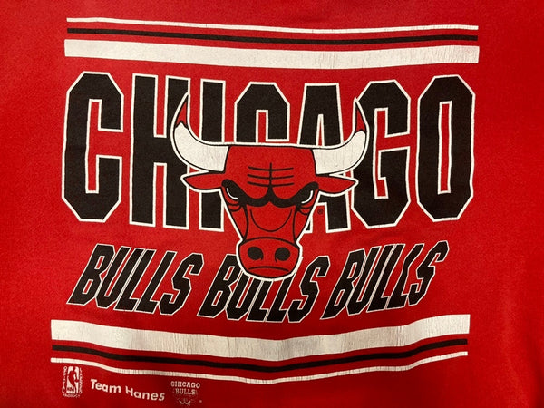 ヴィンテージ vintage シカゴ・ブルズ CHICAGO BULLS チームスェット ロゴプリント 赤 US古着 XL スウェット レッド LLサイズ 101MT-3180