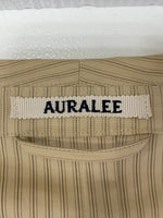 オーラリー AURALEE 18SS SHAWL COLLAR JACKET ストライプ A8SJ01TN ジャケット ベージュ 4サイズ 201MT-3800