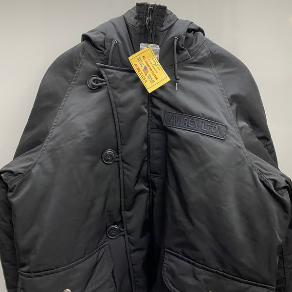 アヴィレックス AVIREX 中綿 フライトジャケット 783-3252071 ジャケット ブラック Lサイズ 201MT-3904