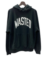 ウェイステッドユース WASTED YOUTH HEAVY WEIGHT HOODIE ヘビー ウェイト フーディ 黒 パーカ ロゴ ブラック Lサイズ 104MT-1772