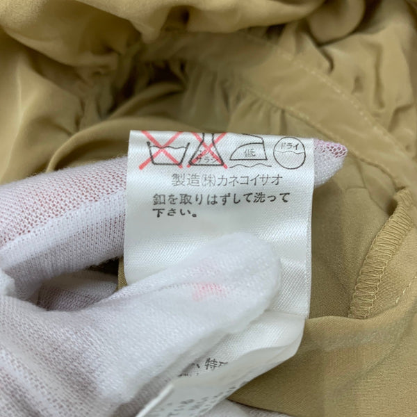 カネコイサオ kaneko isao ワンダフルワールド リボン ブラウス フリル パールボタン 半袖シャツ ベージュ 201LT-435