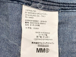エムエムシックス MM6 メゾンマルジェラ Maison Margiela 2019年モデル 半袖 Vネック デニム ドレス サイドスリット DENIM インディゴ S52CT0376 S30512 ワンピース ワンポイント ネイビー SIZE38 104LT-138