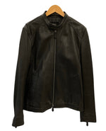 バーバリー Burberry BLACK LABEL ブラックレーベル ライダースジャケット レザージャケット 本革 羊革 黒 D1F06-259-09 ジャケット ブラック Lサイズ 101MT-3388