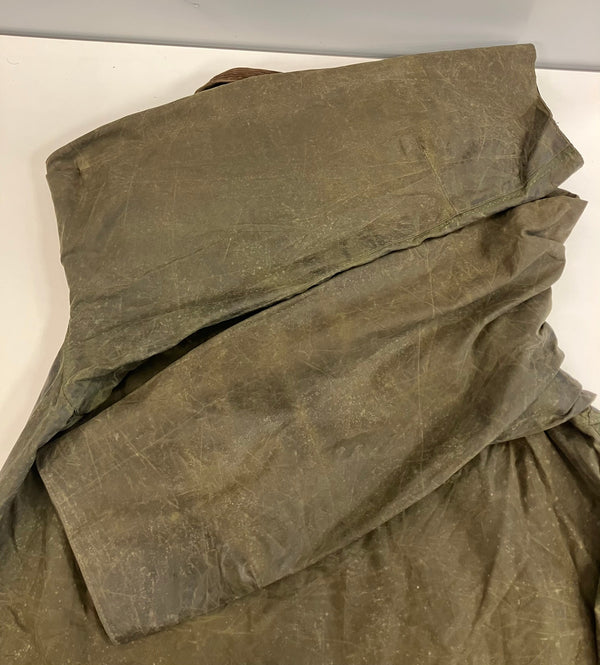 バブアー BARBOUR 90's 90年代 3ワラント GAMEFAIR ゲームフェア ワックス コットン オイルドジャケット ハーフコート VINTAGE ヴィンテージ A123 C38 ジャケット カーキ 101MT-5236