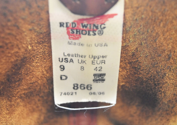 レッドウィング RED WING USA製 ペコスブーツ 茶 866 メンズ靴 ブーツ その他 ブラウン 9 27cm 103S-844