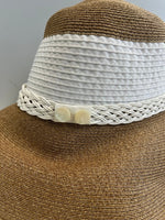 アシーナニューヨーク Athena New York ハット 切り替え ベルト 帽子 レディース帽子 麦わら帽子 ブラウン 101hat-151