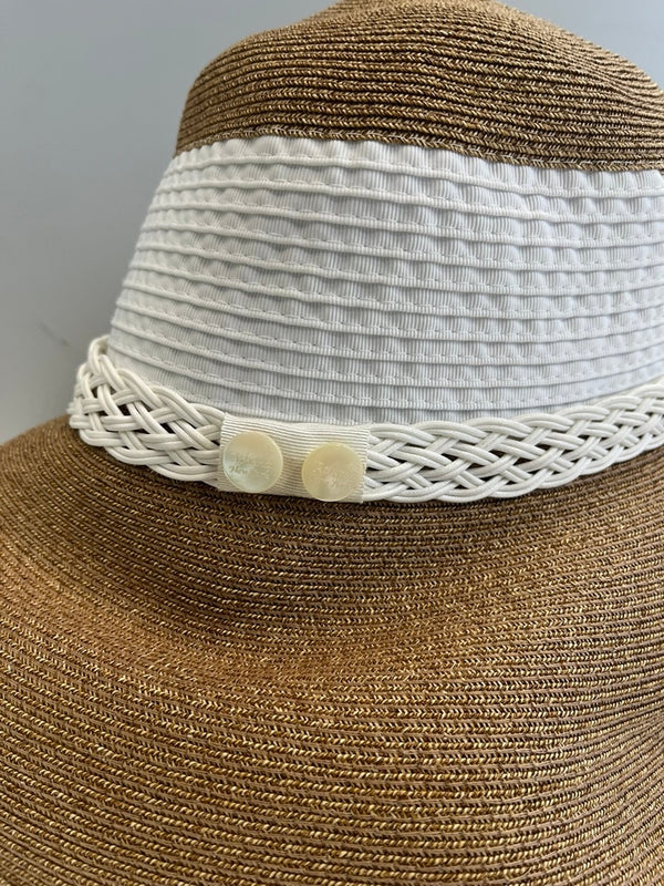 アシーナニューヨーク Athena New York ハット 切り替え ベルト 帽子 レディース帽子 麦わら帽子 ブラウン 101hat-151