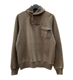 ダブルアールエル RRL SHAWL COLLAR SWEATSHIRT ショール カラー スウェットシャツ トレーナー 茶 スウェット 無地 ブラウン Sサイズ 104MT-2054