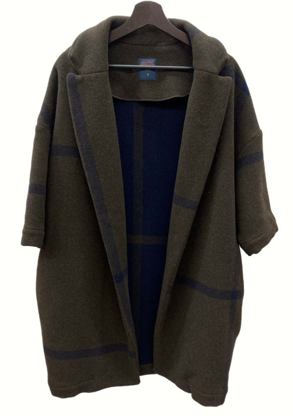 ギャレゴデスポート GALLEGO DESPORTES 19年モデル オーバー ウール OVER WOOL COAT 毛 CHECK BROWN 茶色 19-020-410-0045-3-0 コート チェック ブラウン Sサイズ 104LT-34