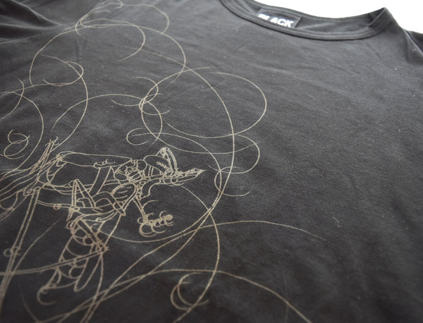 ヨウジヤマモト YOHJI YAMAMOTO BLACK Scandal Yohji Yamamoto 昆虫 プリント 長袖Tシャツ HC-T08-073  3 ロンT ブラック 103MT-3287