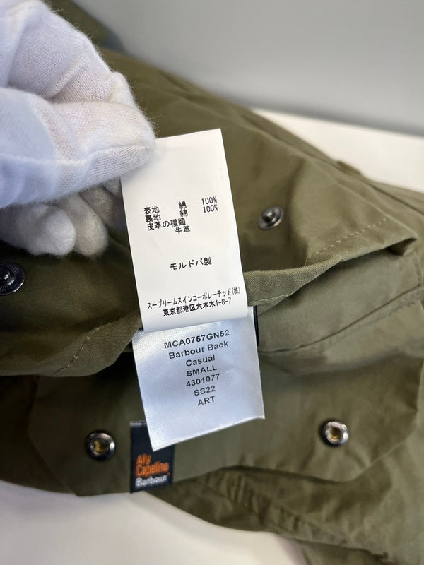 バーブァー Barbour ×Ally Capellino アリー カペリーノ ジップコート 緑 ジャケット カーキ Sサイズ 101MT-5325