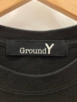 ヨウジ ヤマモト YOHJIYAMAMOTO GroundY ロゴ プリント 長袖カットソー 黒  サイズ3 ロンT ブラック 101MT-2999