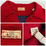 【曜日割引対象外】 ヴィンテージ vintage 40's BRENT ウール プルオーバー ポロシャツ スウェット レッド Lサイズ 201MT-4576 VB