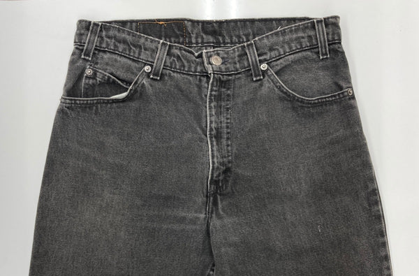 リーバイス Levi's 90s 90年代 550 後染め ブラック ジーンズ ジーパン USA製 ジッパーフライ ボタン裏515 無地 デニム ブラック W32 L32 104MB-296