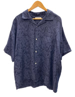 フラグスタフ FLAGSTUFF ORIGINAL PAISLEY S/S SHIRTS #NAVY ペイズリー柄 オープンカラーシャツ 22SS-FS-15 半袖シャツ ネイビー Lサイズ 101MT-2911